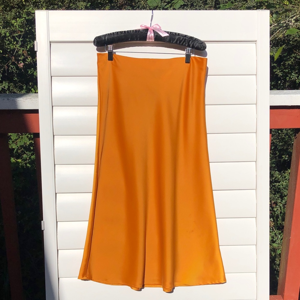 Rachel Zoe Vibrant Orange A-Line Skirt